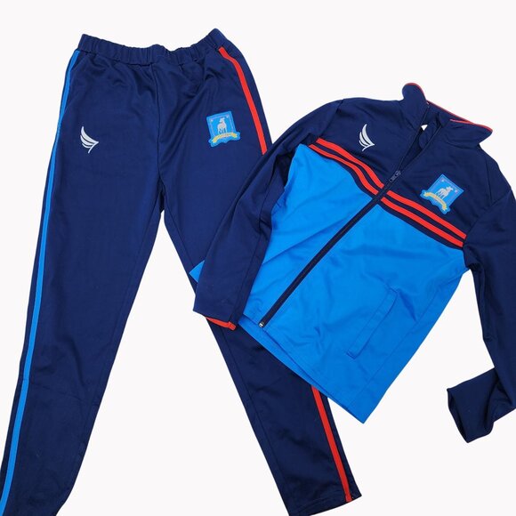 Ted Lasso Track Suit Youth Medium Blue AFC Richmond Soccer Jacket Pants Costume - Picture 1 of 6